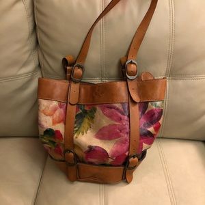 Patricia Nash handpainted floral leather purse.
